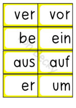 Verben mit Vorsilben (Kopiervorlagen, Wortkarten) – Bild 8