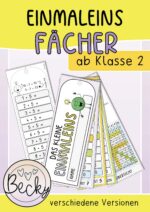 Einmaleins Fächer (verschiedene Versionen)