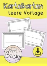 Karteikarten blanko (leere Vorlage)