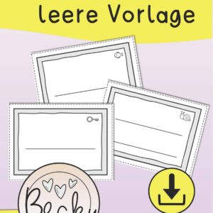 Karteikarten blanko (leere Vorlage)