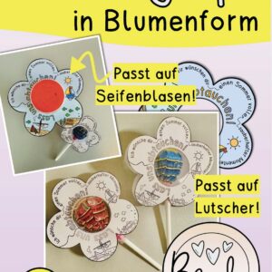 Feriengruß Sommerferien (z.B. für Lutscher, Seifenblasen)