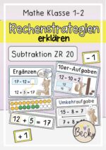 Rechenstrategien erklären (Subtraktion ZR 20)