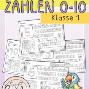 Schreibblätter Zahlen 0 bis 10