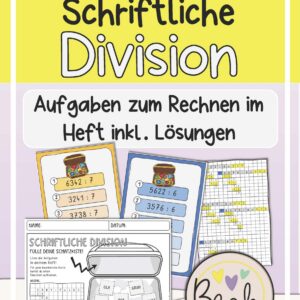 Schriftliche Division Aufgabenkarten Schatzsuche
