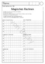 Magisches Rechnen Subtraktion bis 100 (mit oder ohne ZU) – Bild 4
