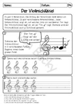 Arbeitsblätter Musik (Notenlehre, Rhythmus, Violinschlüssel) – Bild 7