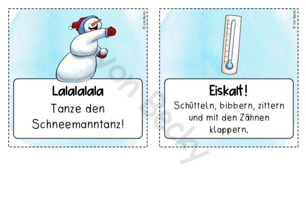 Bewegungspaket Schneemann (Bewegungsbingo, Bewegungsgeschichte) – Bild 8