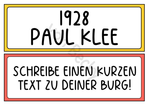 Kunstprojekt Burg und Sonne (nach Paul Klee) – Bild 3