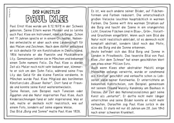 Kunstprojekt Burg und Sonne (nach Paul Klee) – Bild 13