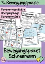 Bewegungspaket Schneemann (Bewegungsbingo, Bewegungsgeschichte)