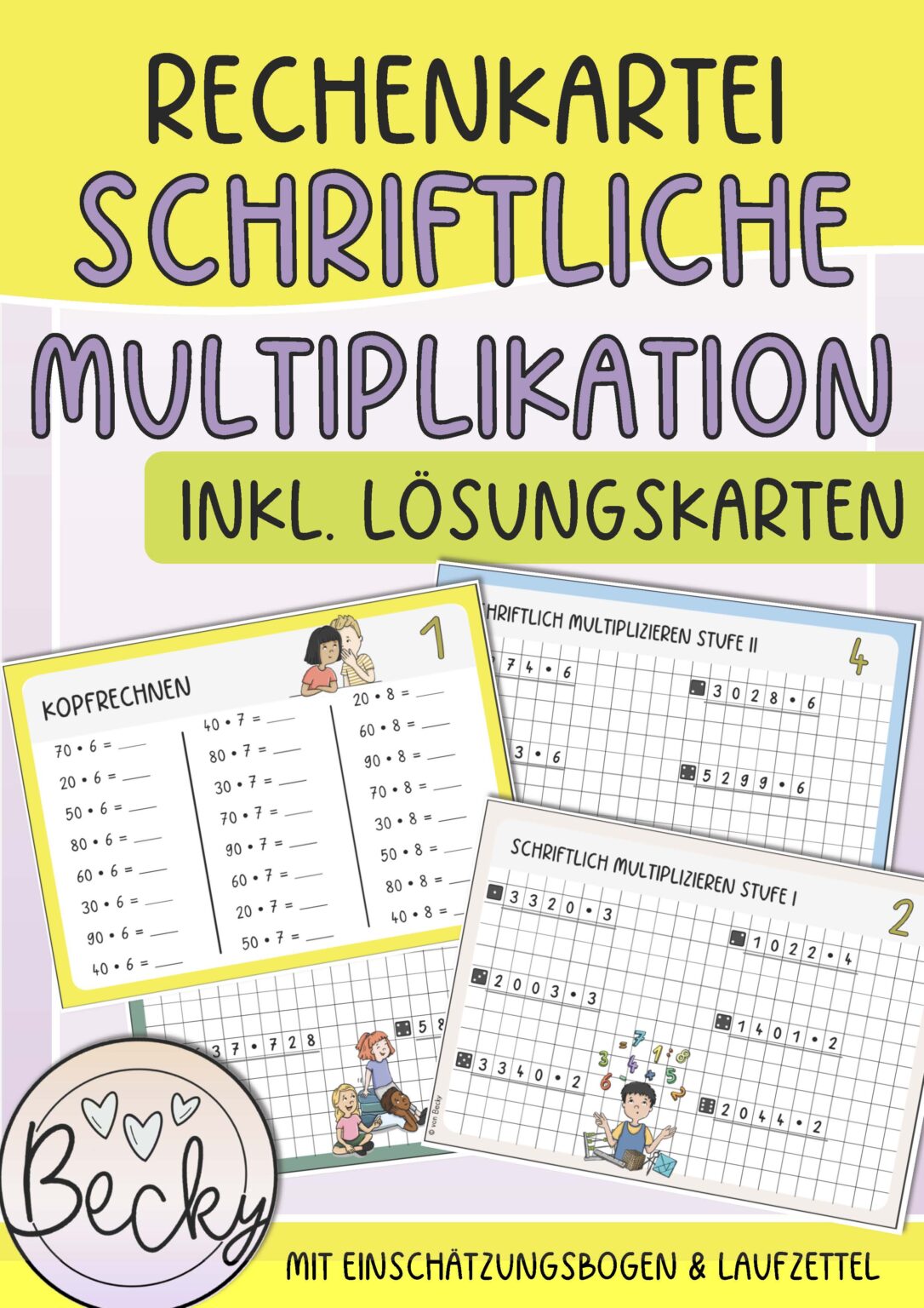 Wiederholung Mathe Klasse 1 (Heft, Kopiervorlagen) | Becky