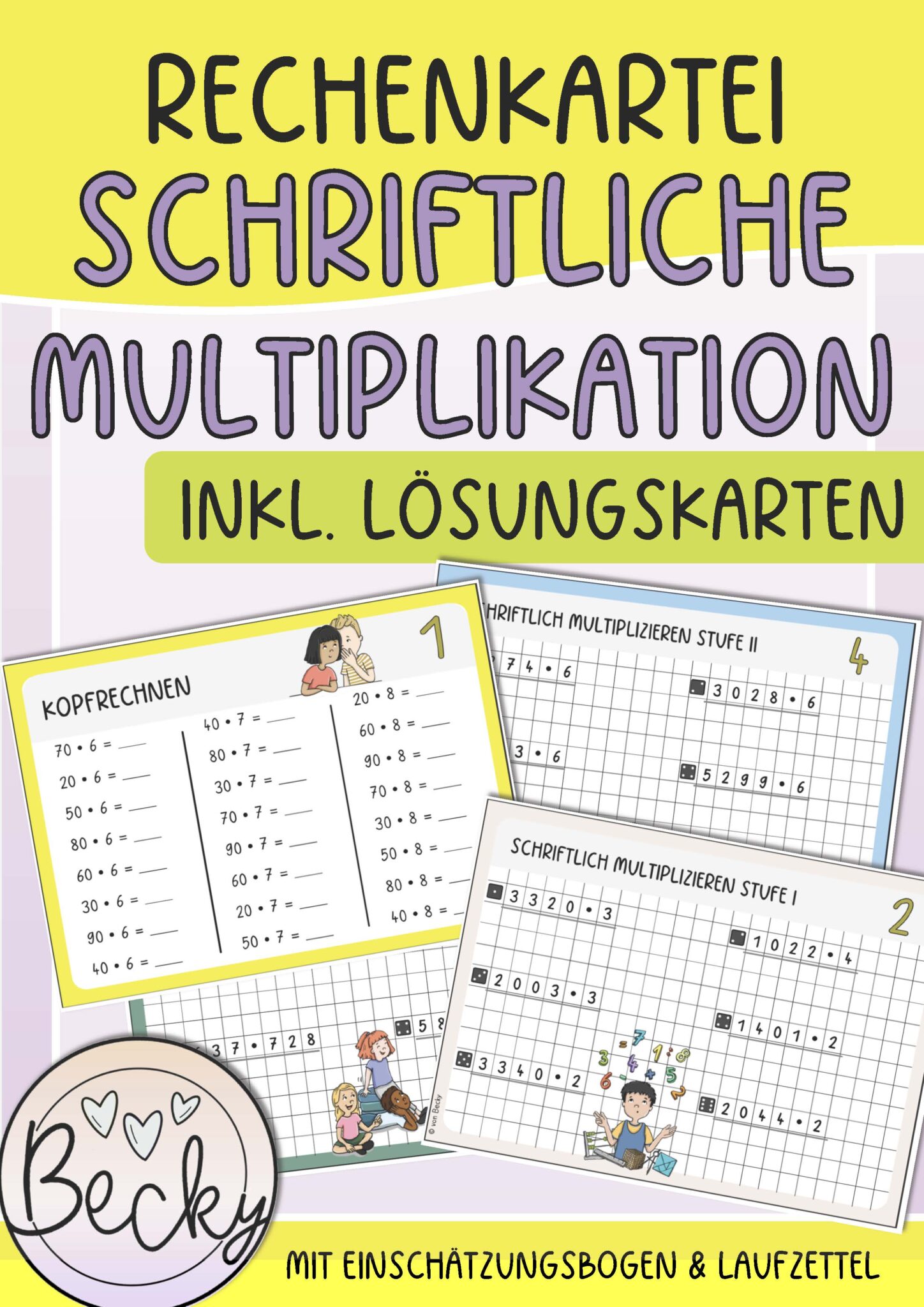Wiederholung Mathe Klasse 1 (Heft, Kopiervorlagen) | Becky