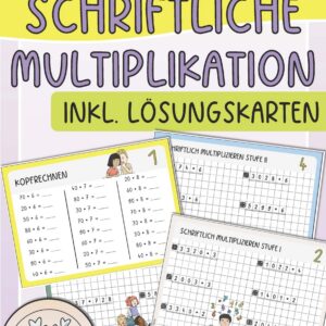 Rechenkartei schriftliche Multiplikation