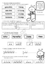 Arbeitsblätter Musik (Notenlehre, Rhythmus, Violinschlüssel) – Bild 4