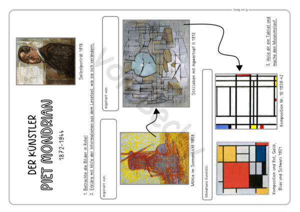 Piet Mondrian: Bildbetrachtung und Gestaltung – Bild 3