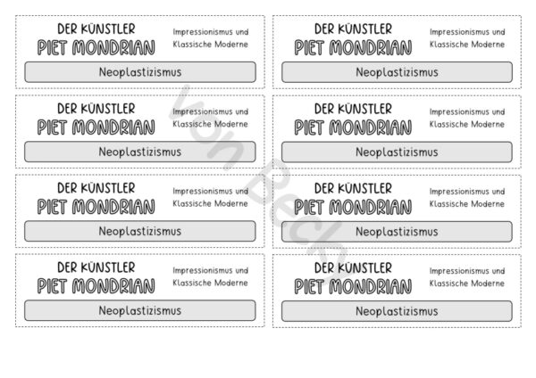 Piet Mondrian: Bildbetrachtung und Gestaltung – Bild 2