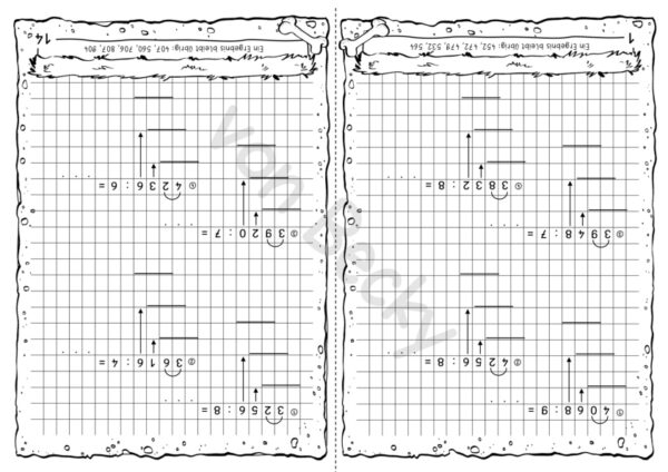 Übungsheft, Arbeitsheft zur schriftlichen Division – Bild 3