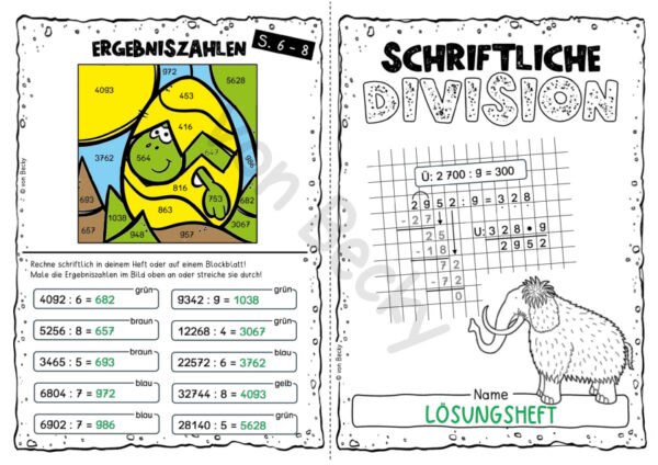 Übungsheft, Arbeitsheft zur schriftlichen Division – Bild 8
