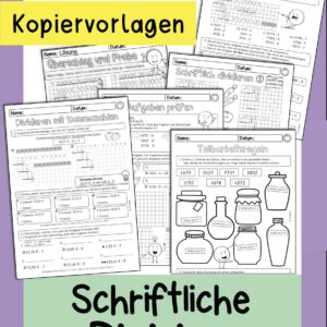 Schriftliche Division Kopiervorlagen (inklusive Teilbarkeitsregeln)