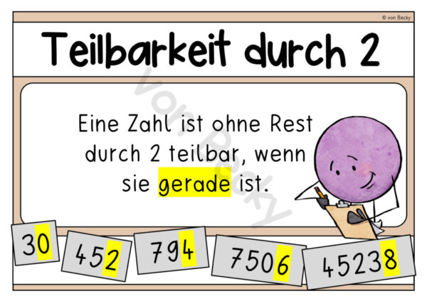 Schriftliche Division Kopiervorlagen (inklusive Teilbarkeitsregeln) – Bild 11