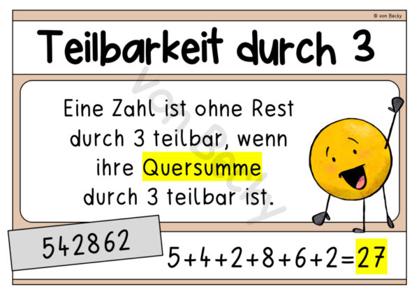 Schriftliche Division Kopiervorlagen (inklusive Teilbarkeitsregeln) – Bild 12