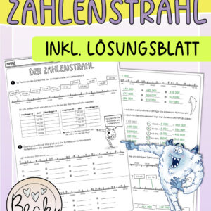 Arbeitsblatt Zahlenstrahl (Zahlraumerweiterung Million)