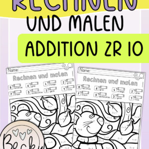 Rechnen und malen ZR 10 (Ergebnisse bis 8)