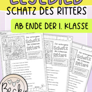 Lesebild: Der Schatz des schwarzen Ritters (Leserätsel ab Klasse 1)