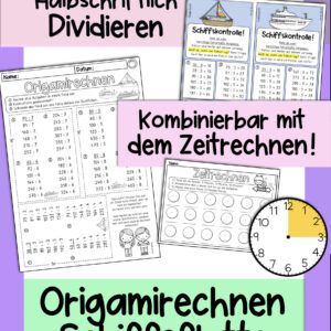 Origamirechnen Schiffsflotte (Halbschriftliche Division)