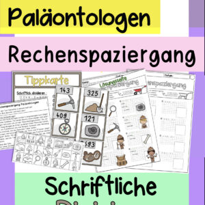 Rechenspaziergang schriftliche Division (Paläontologen)