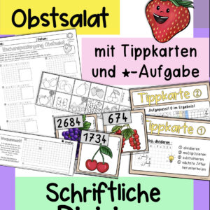 Rechenspaziergang schriftliche Division (Obstsalat)
