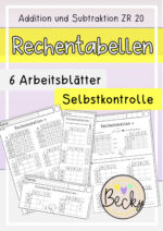 Rechentabellen ZR 20 (Addition und Subtraktion)