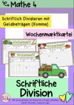 Schriftliche Division mit Komma (Wochenmarkt, Kartei)