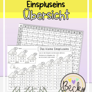 Übersicht kleines Einspluseins