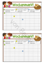 Schriftliche Division mit Komma (Wochenmarkt, Kartei) – Bild 2
