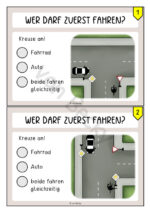 Übungskarten Vorfahrt bei Verkehrszeichen – Bild 2