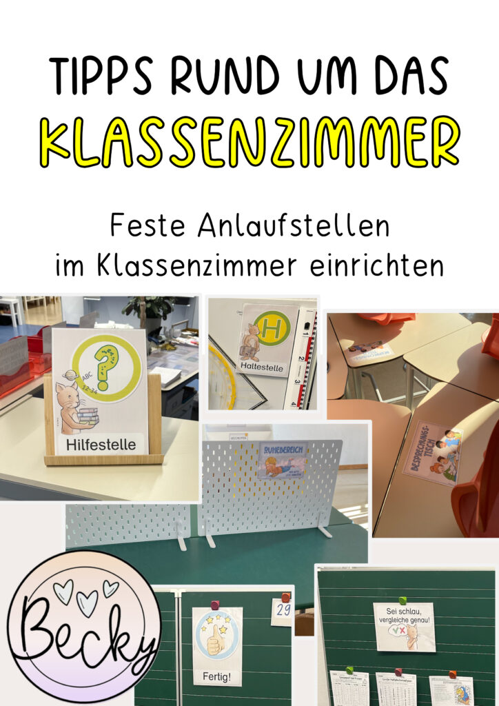 Feste Anlaufstellen im Klassenzimmer einrichten