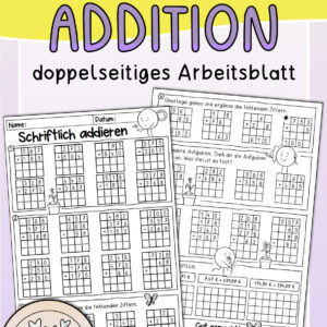 Arbeitsblatt I Übungsmix schriftliche Addition