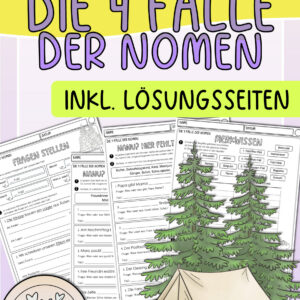 Die 4 Fälle des Nomens I Freebie I Arbeitsblätter