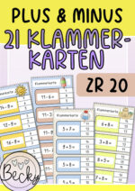 Klammerkarten Addition und Subtraktion ZR 20