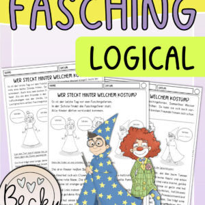 Fasching Logical (Lesen, malen, kombinieren)