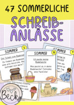 Schreibanlässe für den Sommer (47 Karten mit Schreibimpulsen)