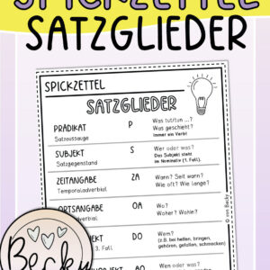 Spickzettel Satzglieder