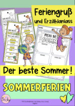 Feriengruß, Erzählanlass Sommerferien (Lesezeichen)