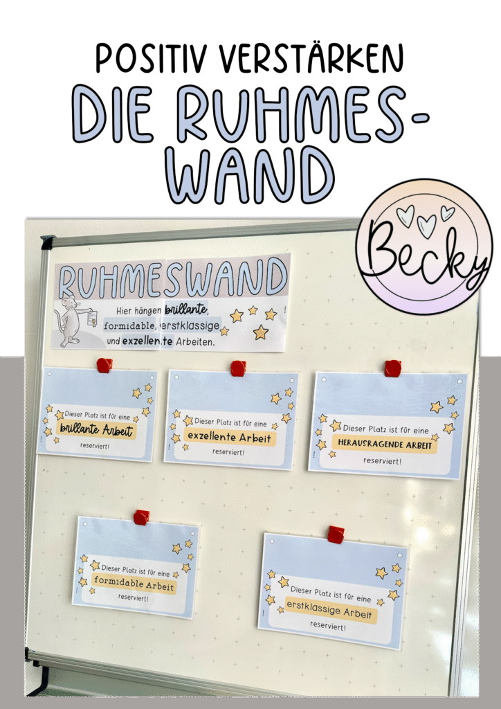 Positiv verstärken mit der Ruhmeswand