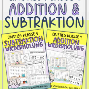 Sparpaket: Einstieg Klasse 4 Addition und Subtraktion