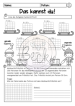 Lerntheke Mathe Klasse 4 (Winter, Weihnachten) inkl. Lösung – Bild 5