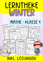 Lerntheke Mathe Klasse 4 (Winter, Weihnachten) inkl. Lösung