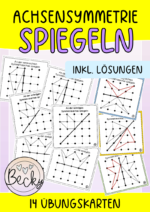 Achsensymmetrie - 44 Übungskarten zum Spiegeln