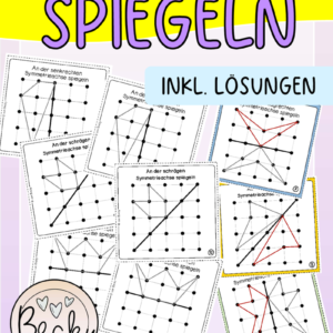 Achsensymmetrie - 44 Übungskarten zum Spiegeln